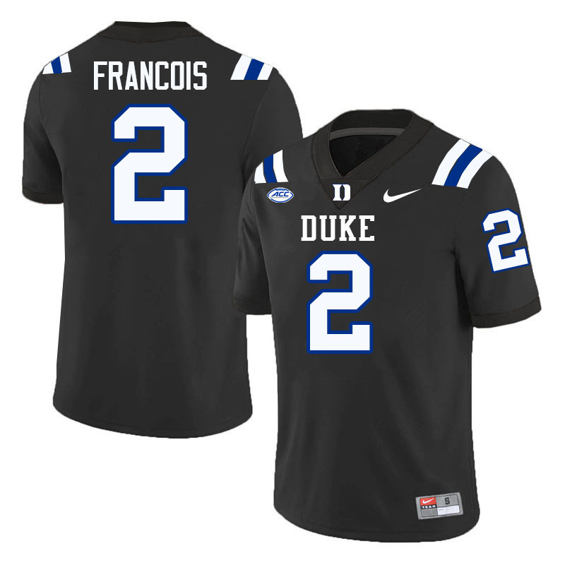 Duke Blue Devils #2 Jaiden Francois College Football Jersey Stitched-Black